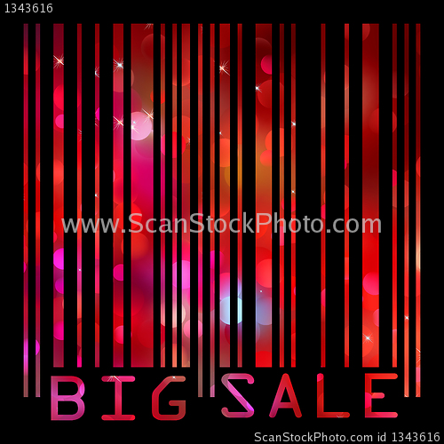 Image of Colorful big sale bar code. EPS 8
