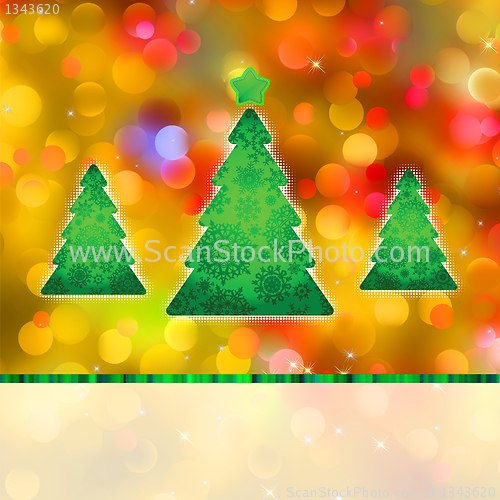 Image of Colorful Christmas and defocused lights. EPS 8