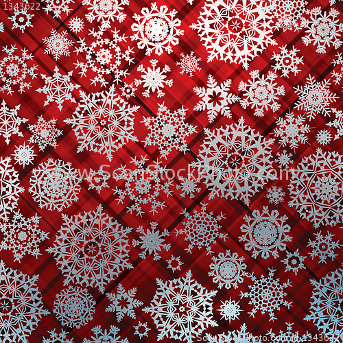 Image of Christmas pattern snowflake background. EPS 8