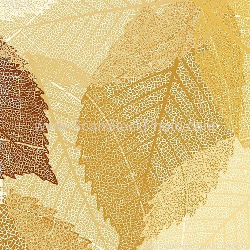 Image of Dry autumn leaves template. EPS 8