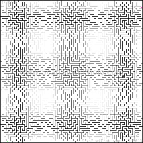 Image of Vector illustration of perfect maze. EPS 8