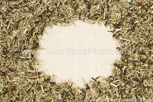 Image of green tea with orange blossom 