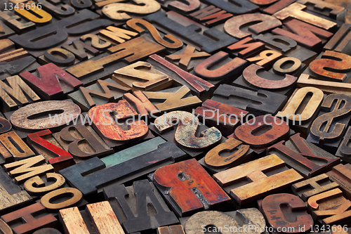 Image of antique letterpress printing blocks