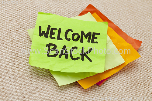Image of welcome back