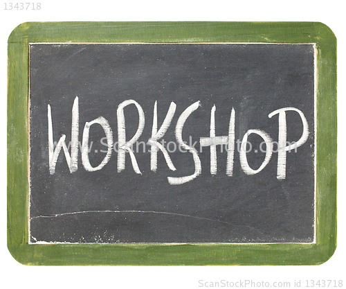 Image of workshop blackboard sign