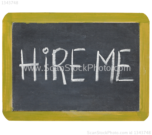 Image of hire me message