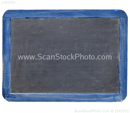 Image of slate blackboard in blue frame