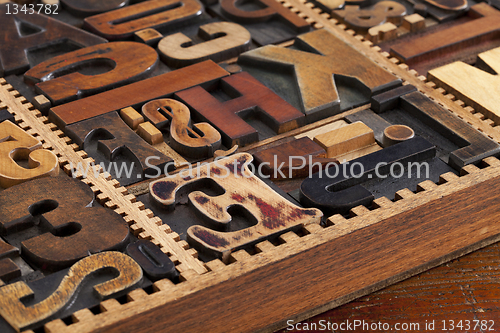 Image of antique letterpress prinitng blocks