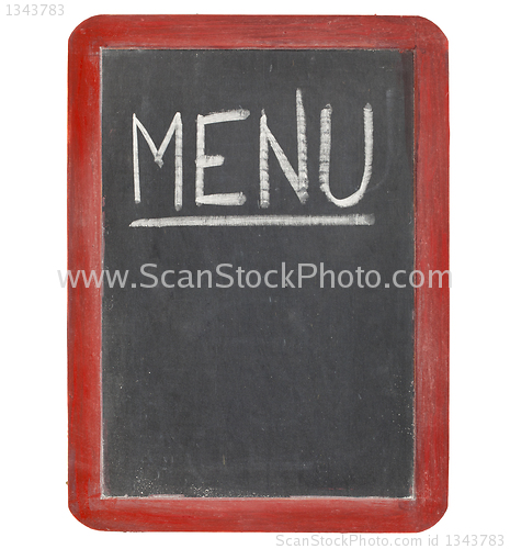 Image of menu blackboard sign