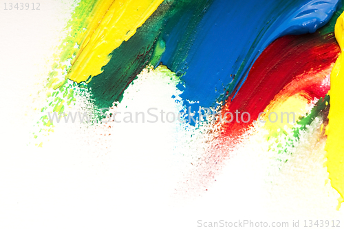 Image of mixing paints. background 