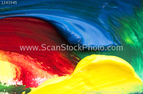 Image of mixing paints. background 