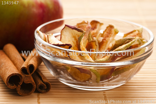 Image of Dried apples with cinnamon