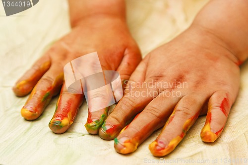 Image of Toddler fingerpainting