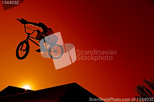 Image of Bmx rider at jump