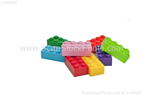 Image of Plastic toys, building blocks.