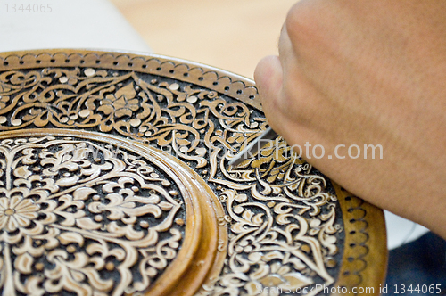 Image of art of wood carving. 