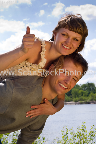 Image of portrait of love in nature