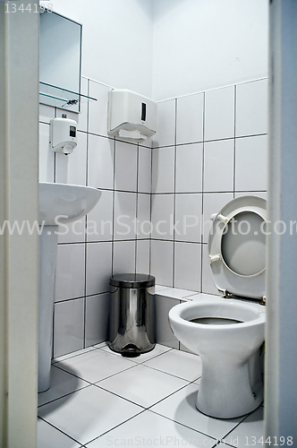 Image of unrecognizable simple interiors toilet