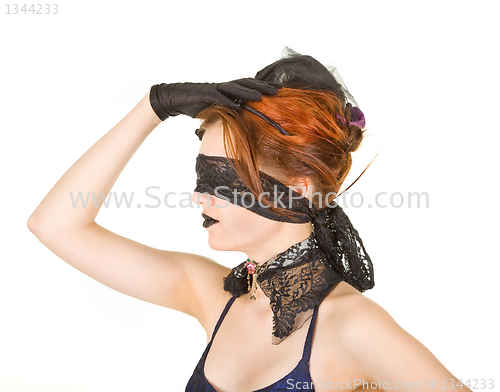 Image of Girl blindfolded 