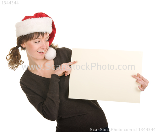 Image of young girl in Santa hat