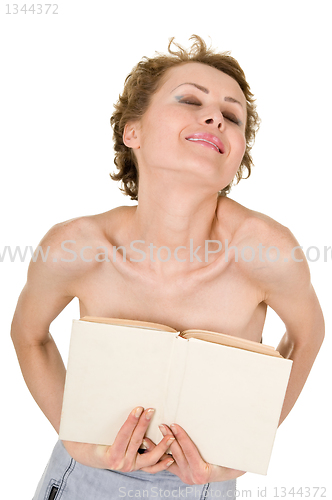 Image of Nude woman pressed  book
