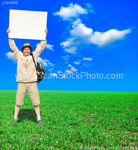 Image of tourist on a country road