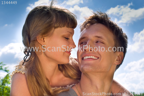 Image of portrait of a couple in love