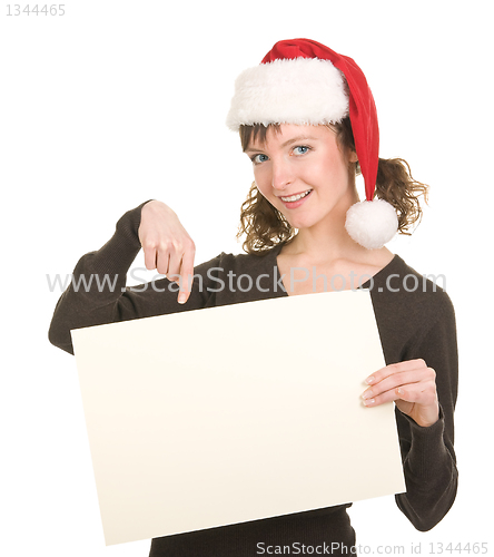 Image of young girl in Santa hat