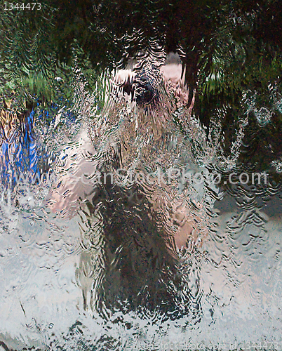 Image of self-portrait by water jet