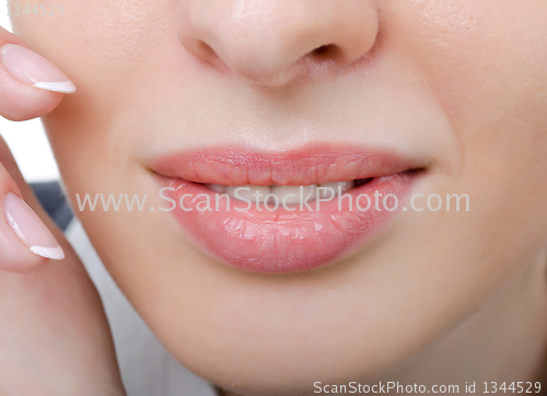 Image of female sensual lips closeup