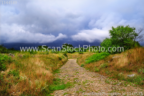 Image of Ancient Roman road in the mountains