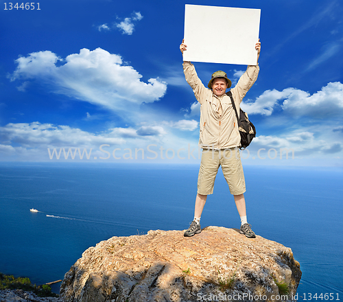 Image of tourist on a landscape