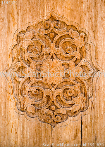 Image of art of wood carving. 