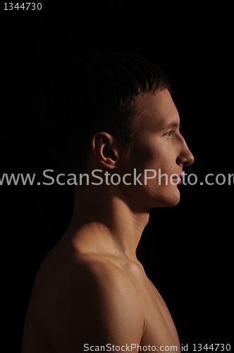 Image of young sportsman with a bare torso