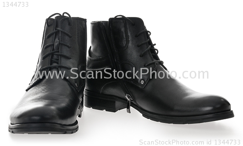 Image of Black Men's leather shoes 