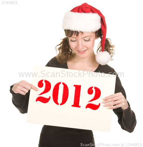 Image of young girl in Santa hat