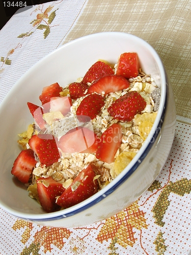 Image of Granola and strawberries