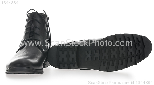 Image of Black Men's leather shoes 