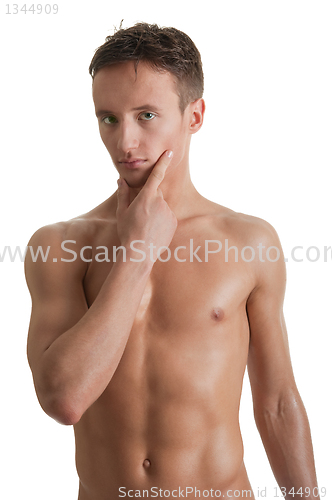 Image of young sportsman with a bare torso