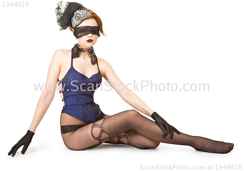 Image of Girl blindfolded 