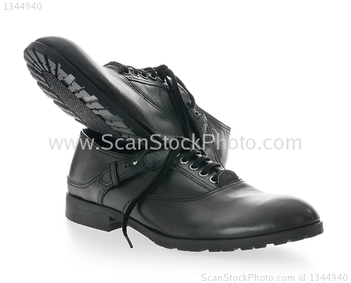 Image of Black Men's leather shoes 