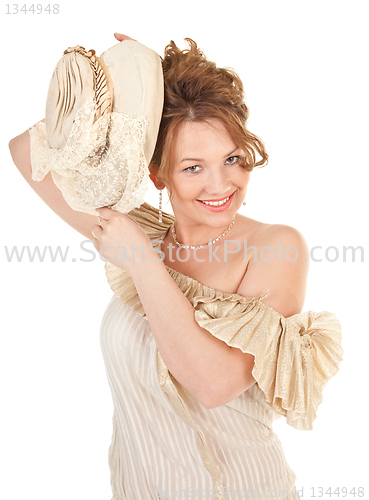 Image of portrait of a lady in retro style