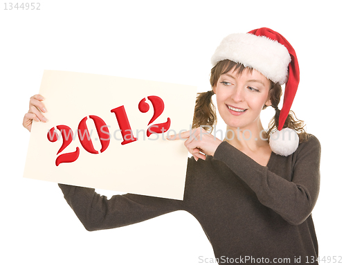 Image of young girl in Santa hat