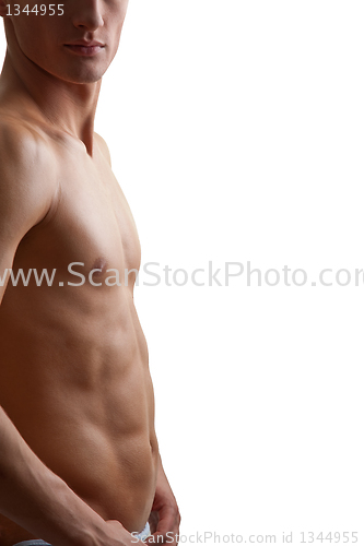 Image of young sportsman with a bare torso