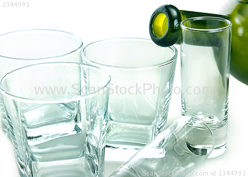 Image of still life of glass objects