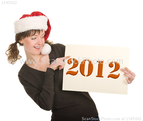 Image of young girl in Santa hat