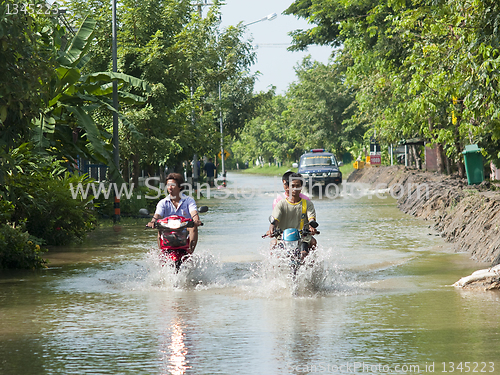 Image of Monsoon season in Ayuttaya, Thailand 2011