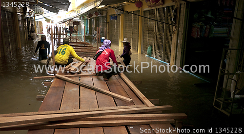 Image of Monsoon season in Ayuttaya, Thailand 2011