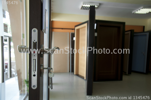 Image of Doors shop and stillage.