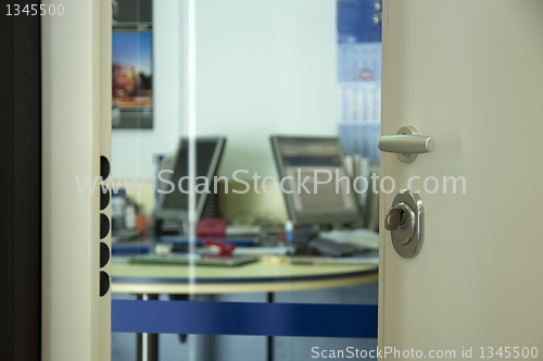 Image of Open door in office